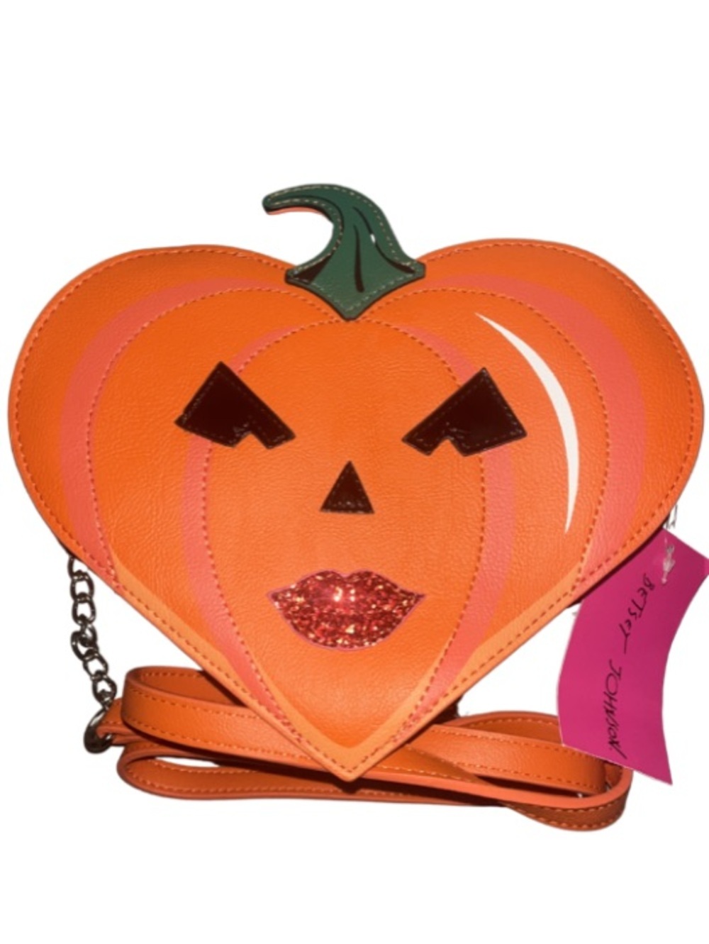 NWT Betsey Johnson Kitsch XO
Ginger Heart Pumpkin Halloween
Crossbody Bag